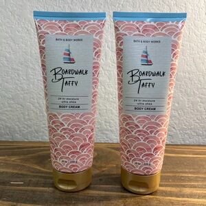 Bath & Body Works Boardwalk Taffy Ultra Shea Body Cream Moisturizer Lot Of 2 NEW